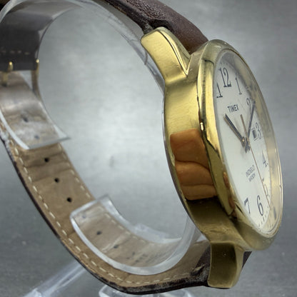Timex Easy Raeder Watch Men 38mm White Dial Gold Tone Date TW2P75800 New Battery3