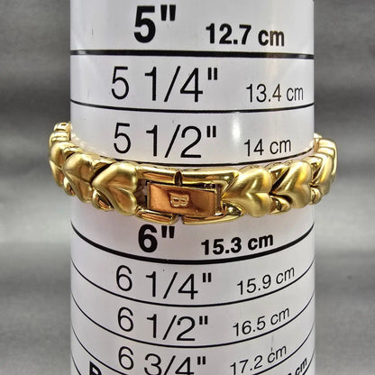 Bulova Watch Women 20mm Cream Dial Gold Tone Round Hearts 97S59 New Battery9