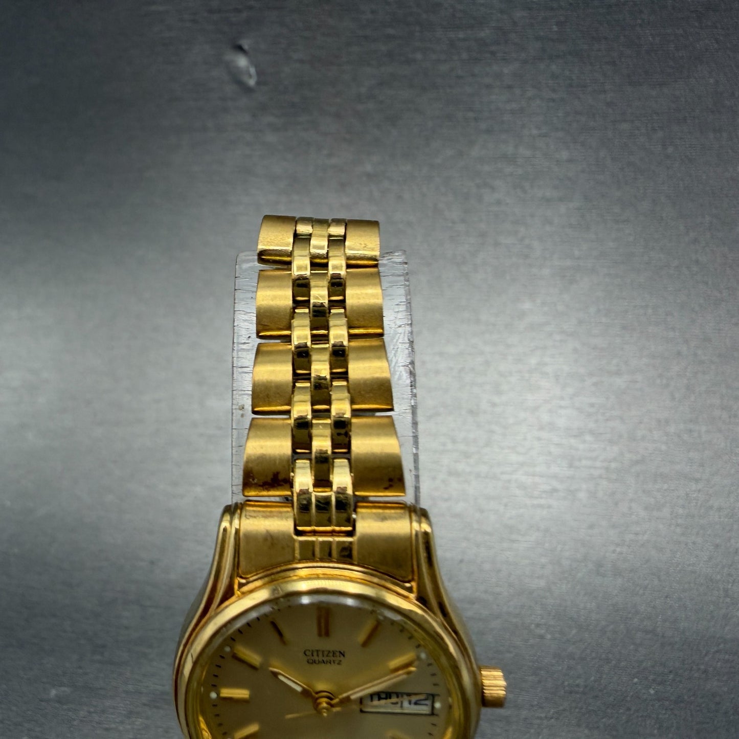 Citizen Watch Women 23mm Champagne Dial Gold Tone Daydate 6000-S38231 New BattAB4
