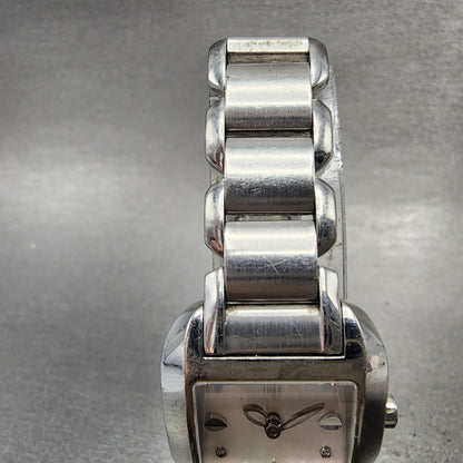Tissot TWave Tank Watch Women 24mm MOP Dial Steel Rectangle L750/850 New BattAB4
