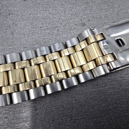 Omega Bracelet Two Tone Stainless Steel 10K Gold Filled 18.8mm Vintage10