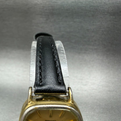 Seiko SQ Watch Women 21mm Champagne Dial Gold Tone Daydate 8523-5009 New Batt 874