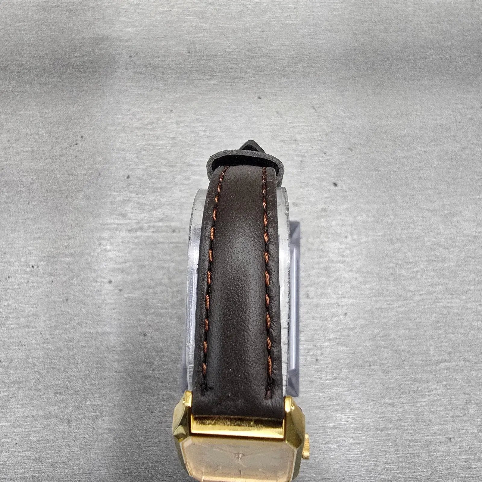 Seiko Watch Women 19mm Champagne Dial Gold Tone Rectangle 5421-5110 New Battery4