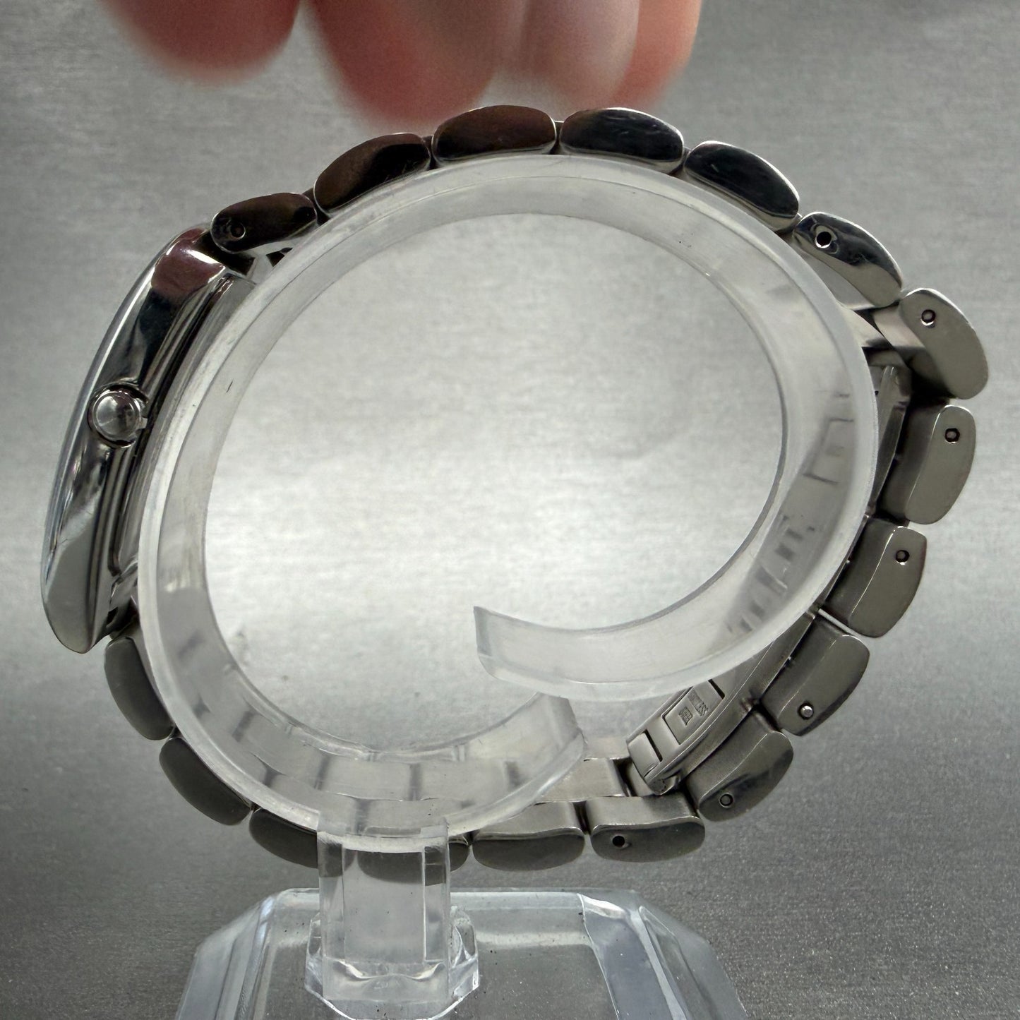 Coach Watch Women 27mm Silver Dial Silver Tone Rectangle W522A New Battery6