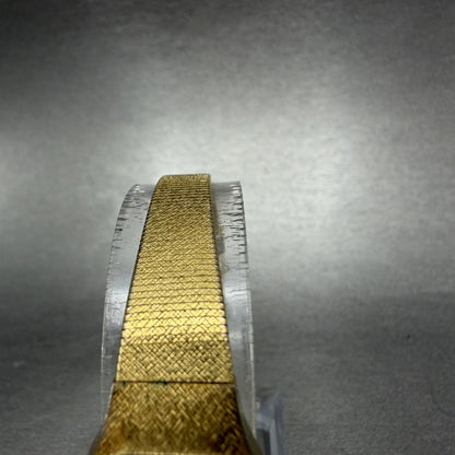 Seiko Watch Women 16mm Gold Dial Gold Tone Octagon 2C21-5409 New Battery4