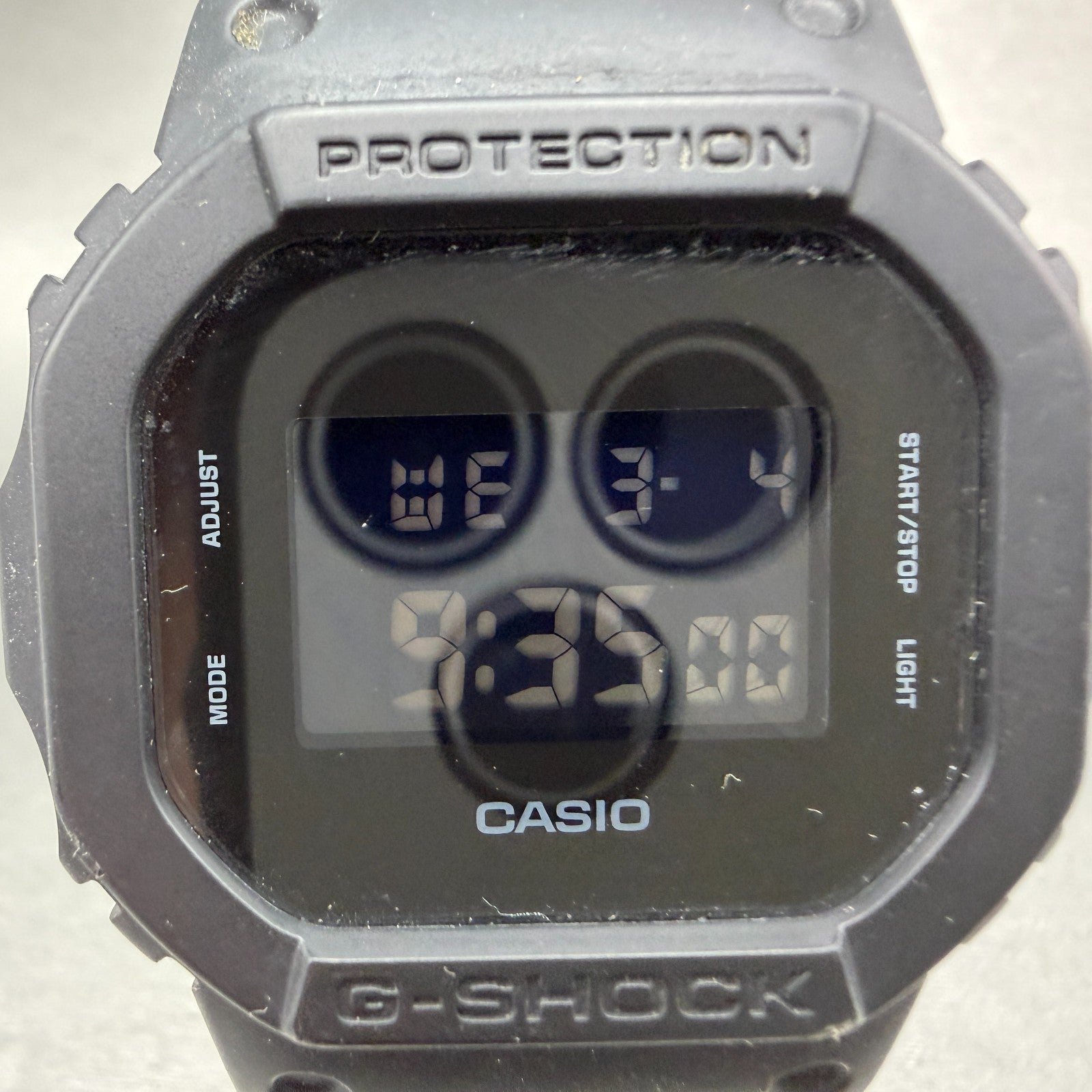 Casio G-Shock DW-5600BB Watch Men 43mm Digital Black Tone Octagon New Battery PL1