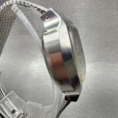 Citizen Automatic Watch Women 26mm Silver Dial Silver Tone Rectangle Runs VTG3