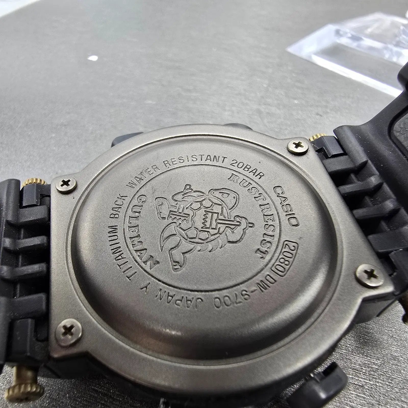 Casio G-Shock Gulfman DW-9700 Watch Men 41mm Black Solar Alarm Chronograph PARTS10