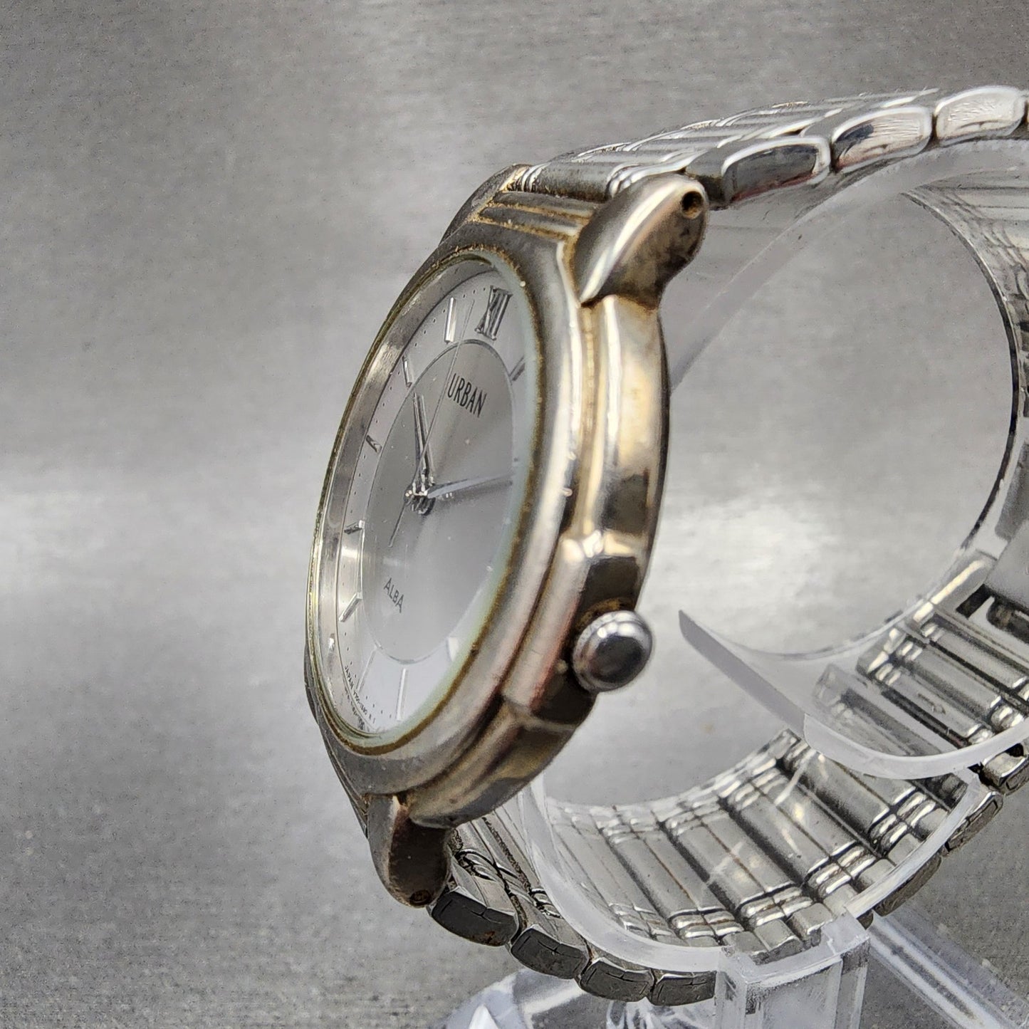 Seiko Alba Urban Watch Men 33mm Silver Dial Silver Tone V7011480 New Battery2