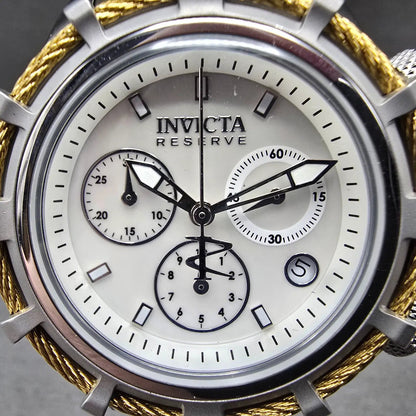Invicta Reserve Bolt Chrono Watch Women 40mm MOP Dial Steel Date 90009 New Batt2