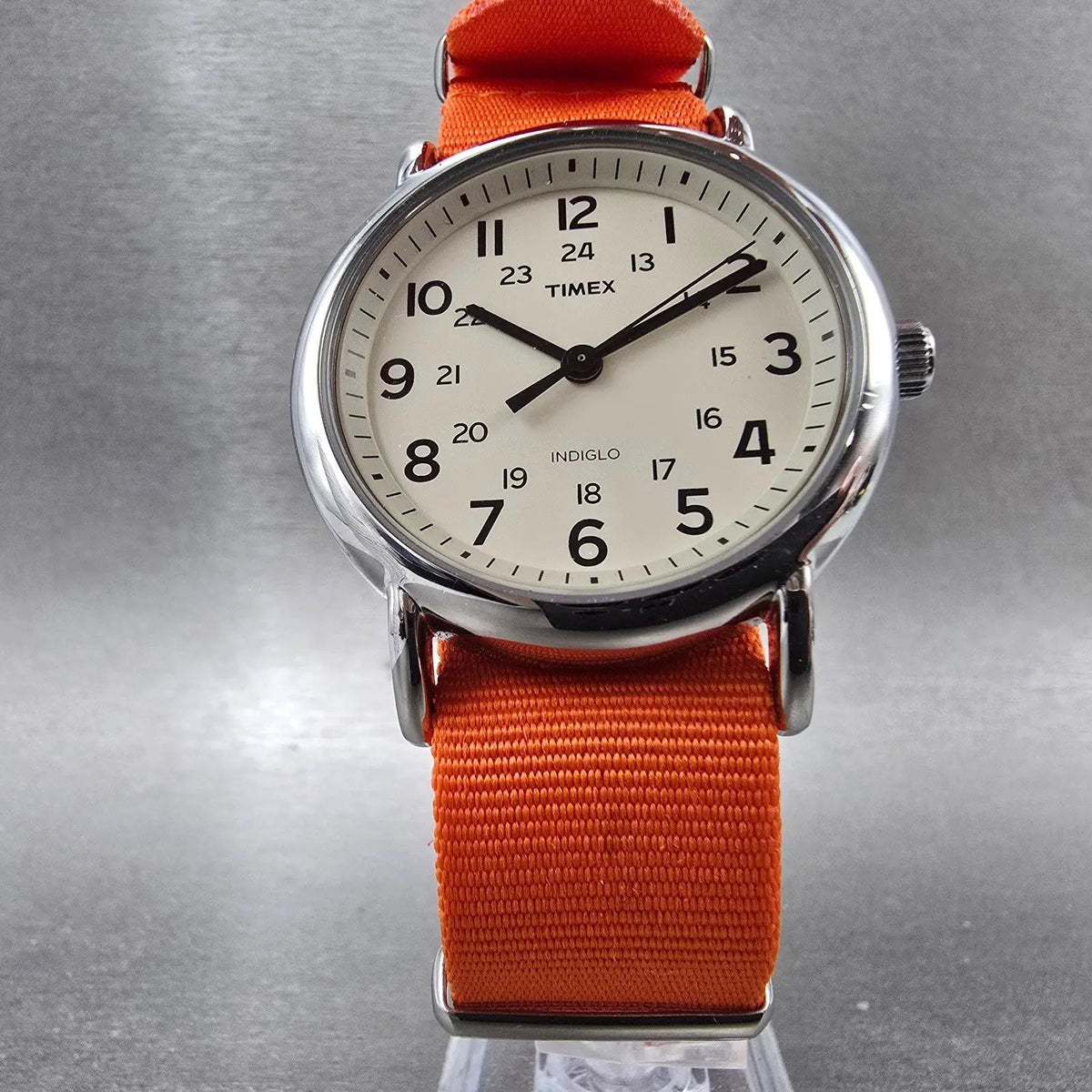 Timex Weekender Watch Men 38mm White Dial Silver Round New Battery T2N6526