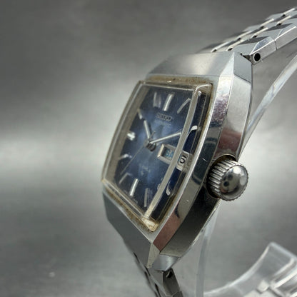 Seiko Automatic Watch Women 23mm Blue Dial Silver Tone Daydate 2206-3050 Runs2