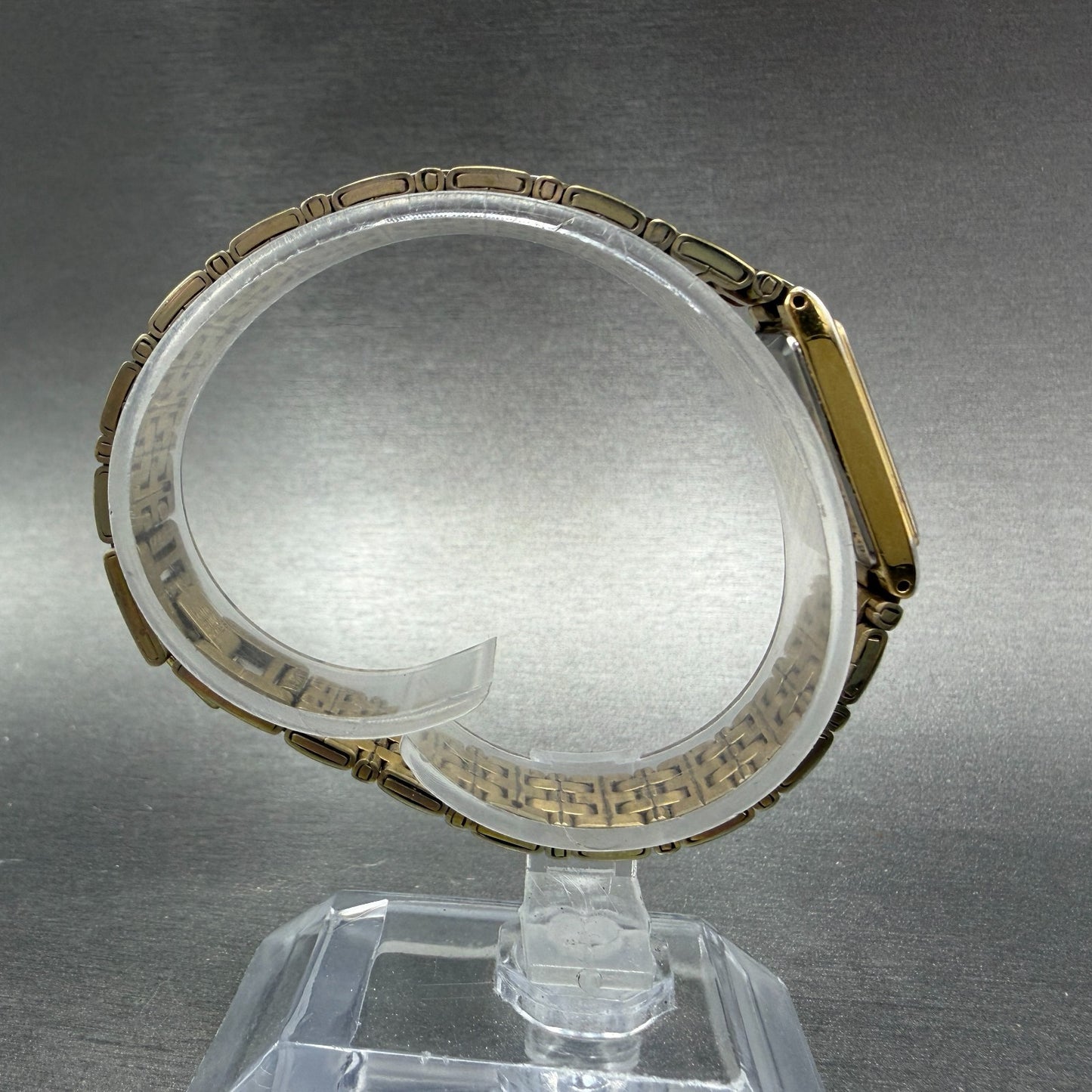 Seiko Tank Watch Women 13mm Champagne Dial Gold Tone VTG 2E20-7029 New Battery8