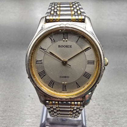 Casio Rookie Watch Women 30mm Silver Dial Two Tone Round RKM-705 New Battery0