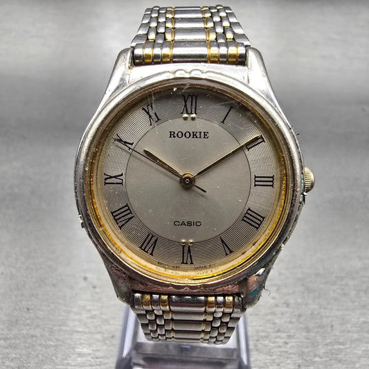 Casio Rookie Watch Women 30mm Silver Dial Two Tone Round RKM-705 New Battery0