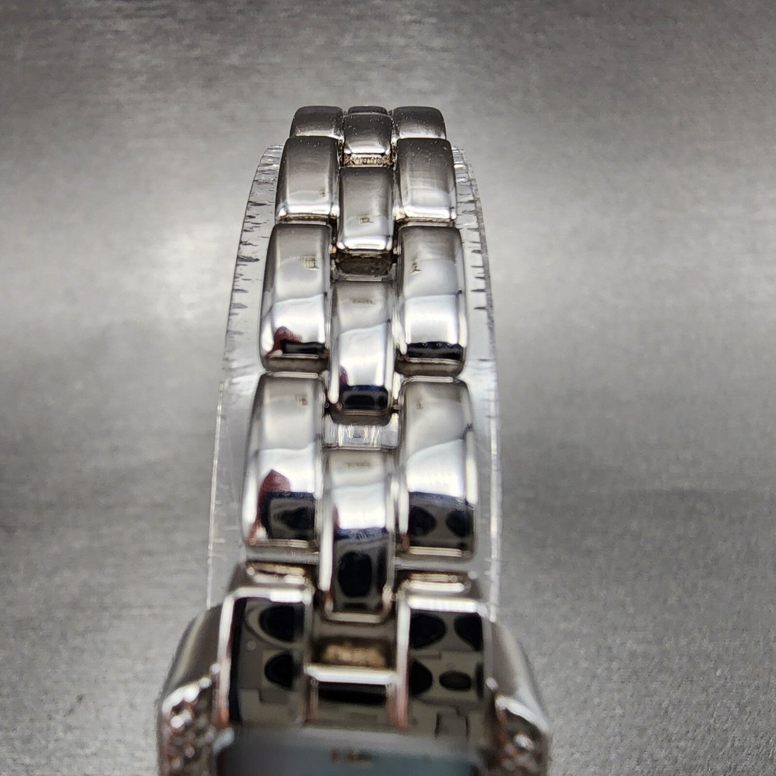 Waltham Tank Watch Women 17mm Blue MOP Dial Silver Tone Rectangle New Battery4