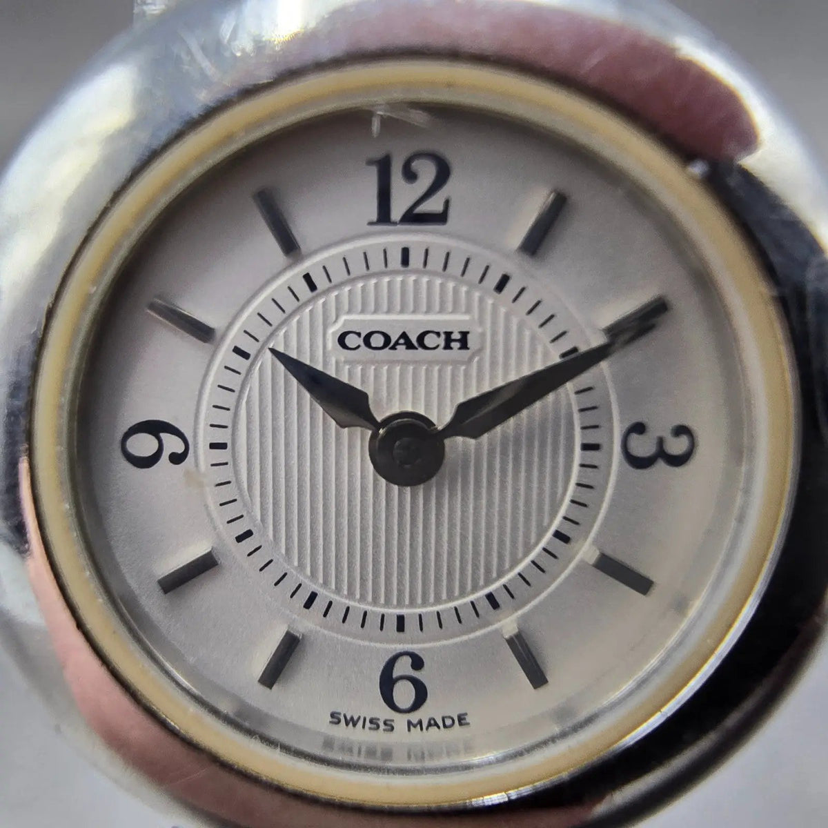 Coach Watch Women 22mmm Silver Dial Steel Round Leather W024PARTS2
