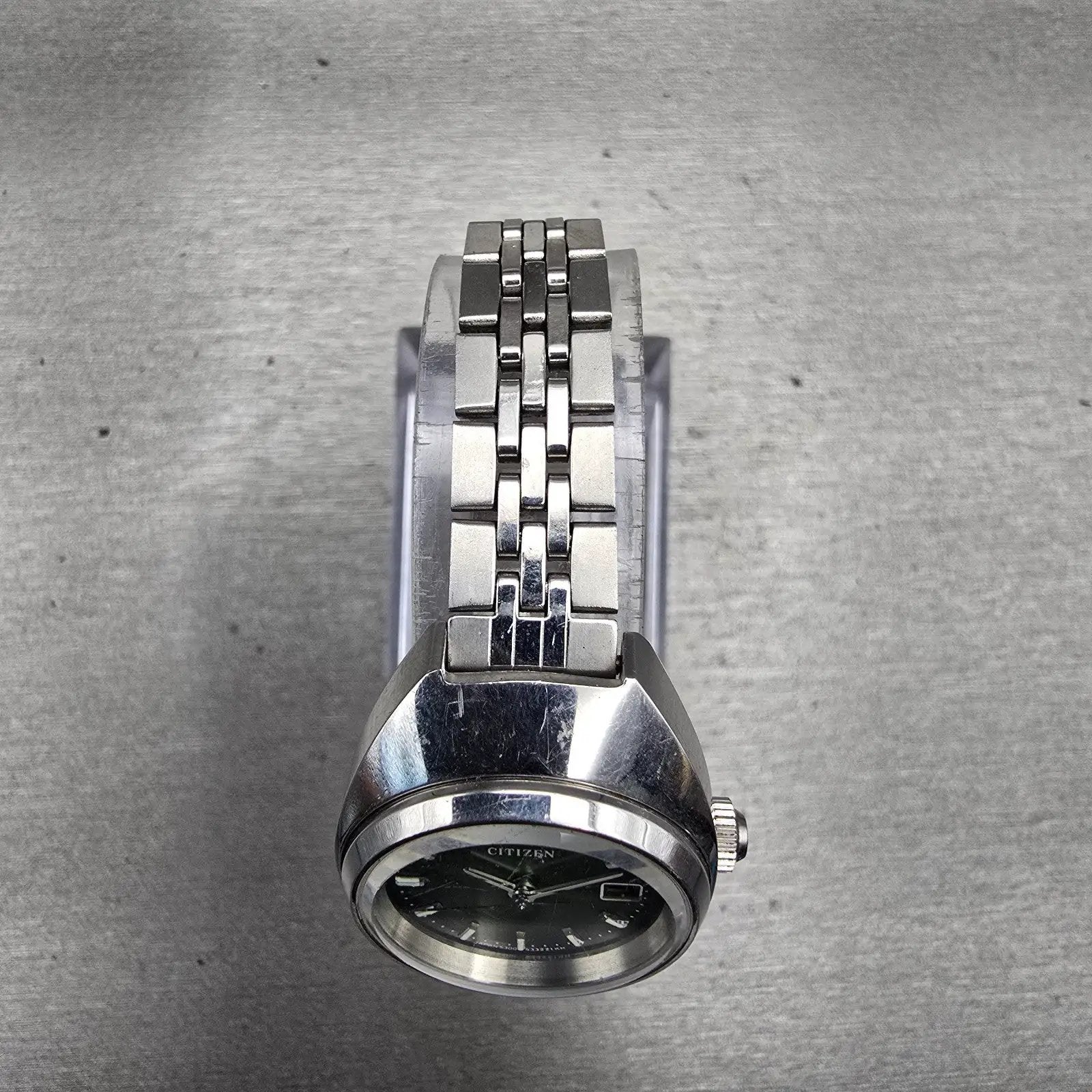 Citizen Watch Women 24mm Green Dial Silver Tone Date 4-530934 Manual Wind VTG4