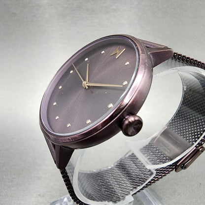 MVMT Dot Watch Women 36mm Purple Dial Purple Tone Round Mesh Band New Battery2