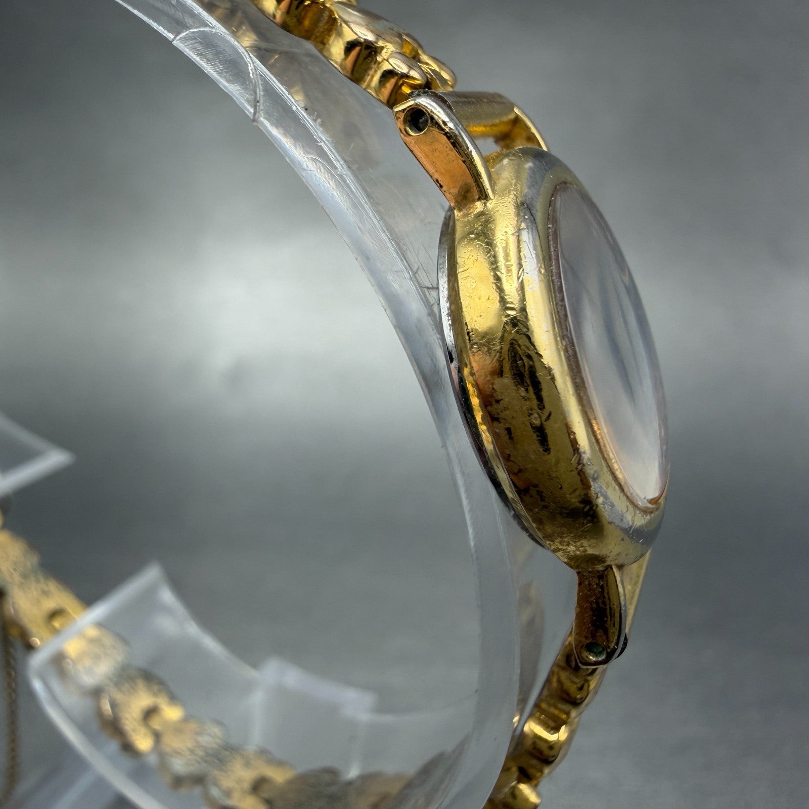 Seiko Watch Women 21mm Black Dial Gold Tone Round 4N00-1158 New Battery Vintage3