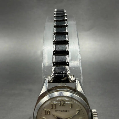 Wittnauer Geneve Watch Women 20mm White Dial Silver Tone Round Manual Wind Runs4