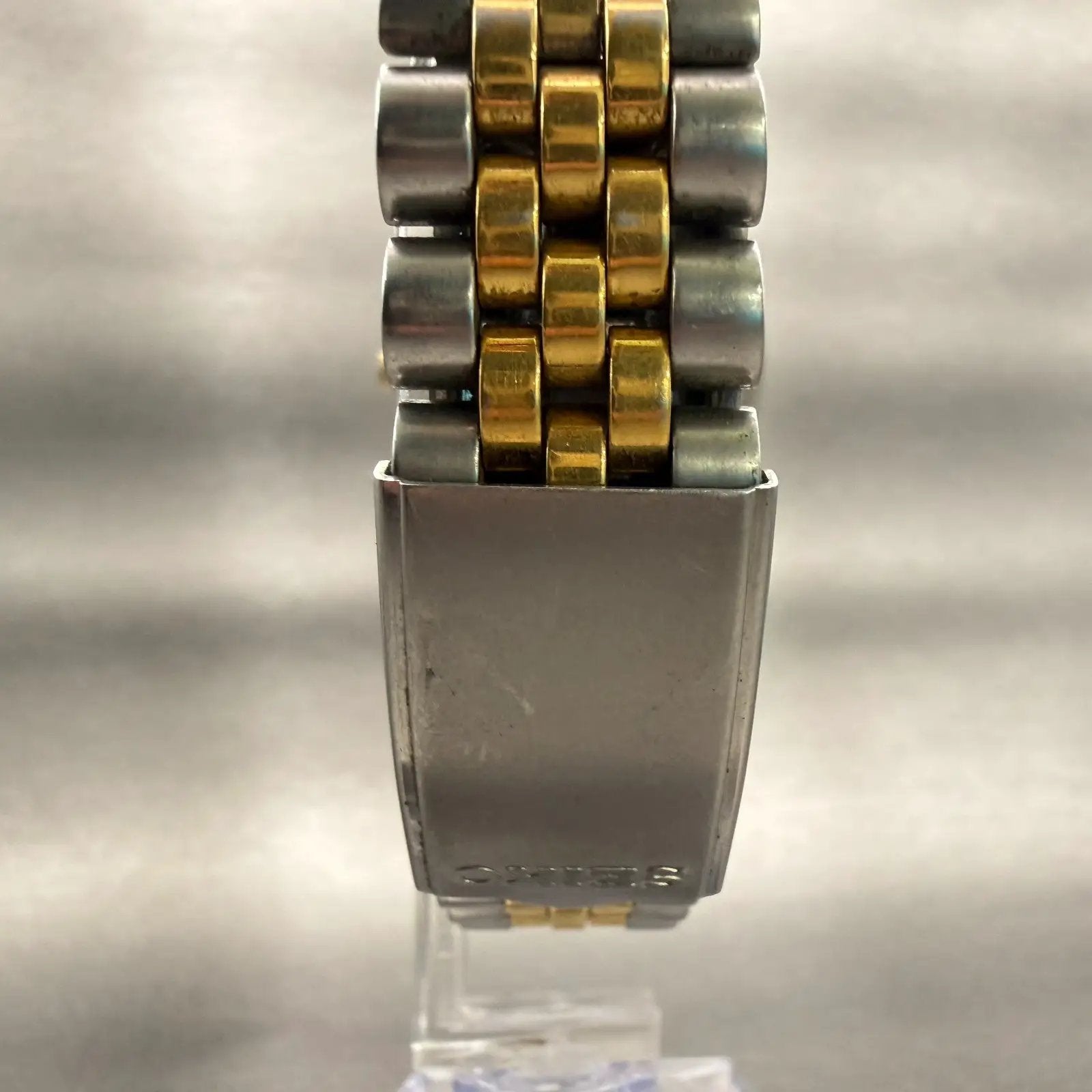 Seiko President Watch Men 35mm Silver Dial Two Tone Daydate 7N43-8119 New Batt7