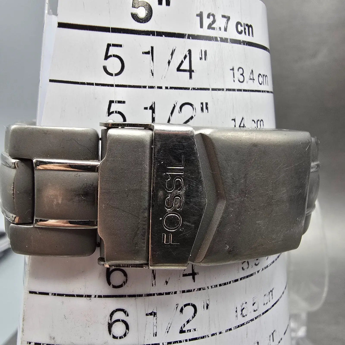 Fossil Dive Watch Men 40mm Gray Dial Titanium Chronograph Round TI-5010 New Batt10