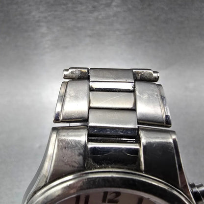Seiko Solar Atomic Watch Men 38mm Silver Dial Titanium Atomic Date 7B22 PARTS!!5