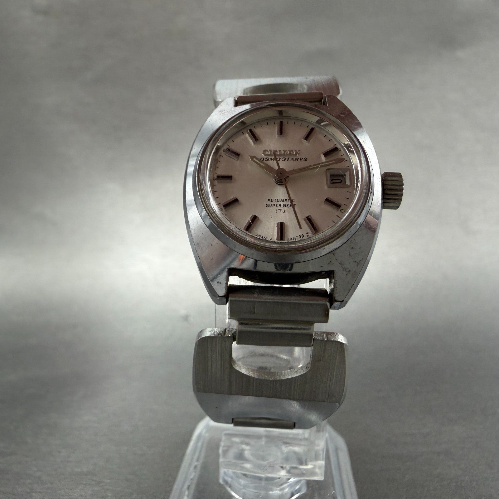 Citizen CosmoStar V2 Watch Women 25mm Silver Dial Silver Tone Date AutomaticRuns6