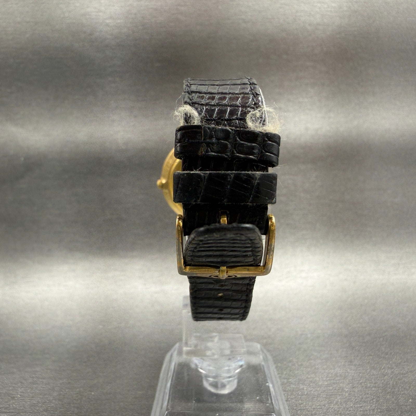 Gucci 3000M Watch Men 33mm Black Dial Gold plated Round Vintage PARTS8