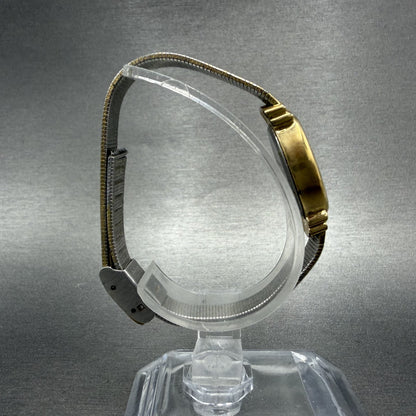 Elgin Watch Women 16mm Champagne Dial Gold Tone Oval Diamond Quartz New Battery8