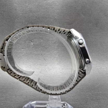 Seiko Alba Watch Men 34mm Silver Digital Alarm Chronograph Y789-5500 PARTS VTG9