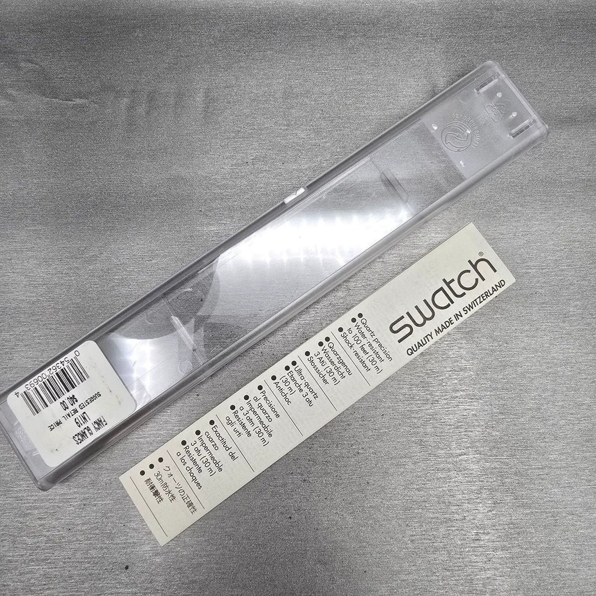 Swatch Gessetto Watch Men 34mm Black Dial Black Case GB155 New Battery NOS19