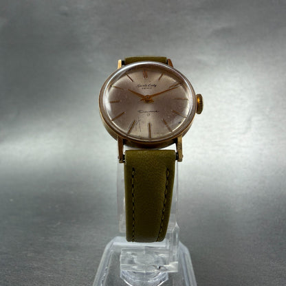 Seiko Sports Lady Watch Women 24mm Silver Dial Gold Tone Round Manual 6512 Runs5