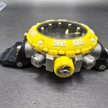 Invicta Chronograph Dive Watch Men 50mm Black Dial Steel Yellow 10038 NewBatt JK6