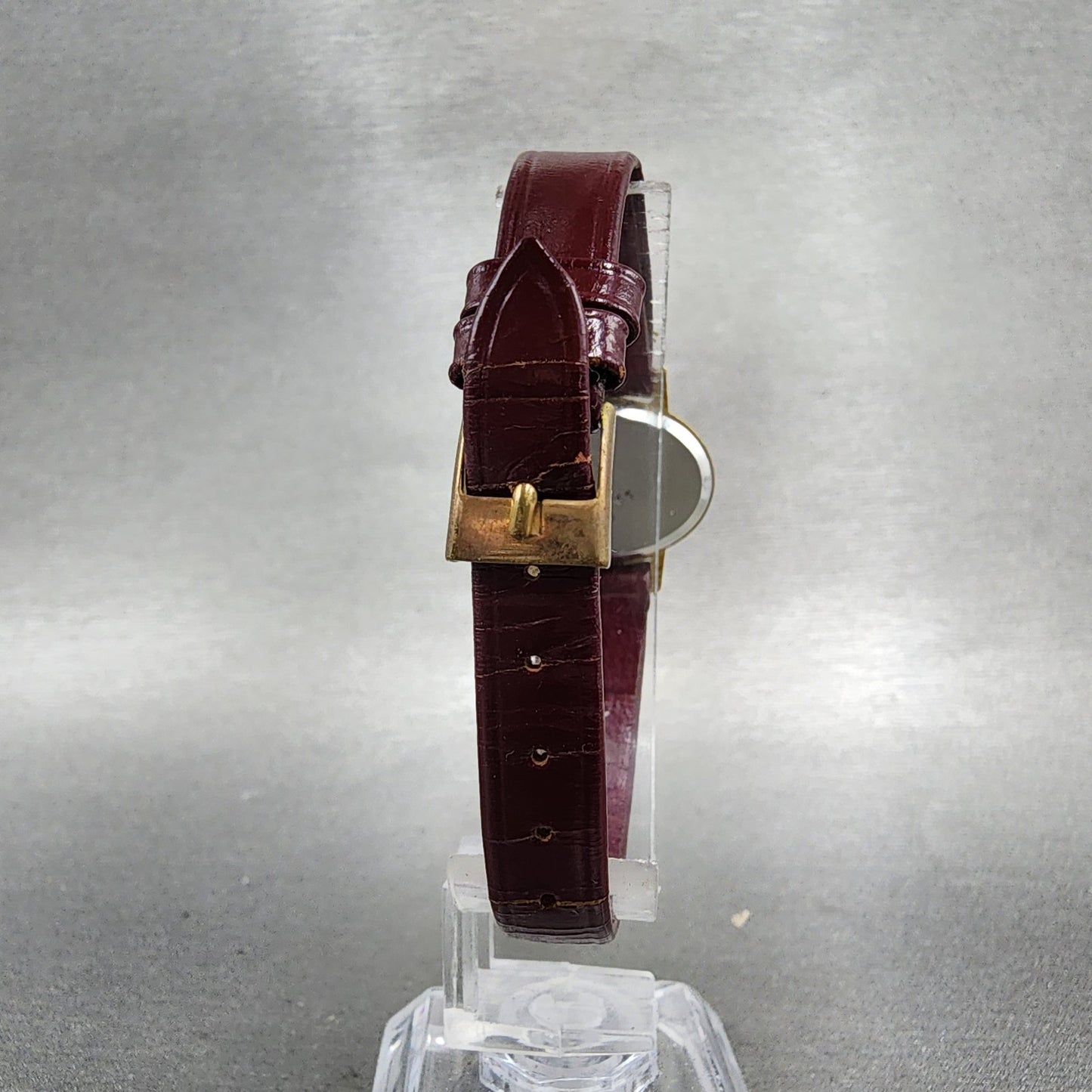 Ernest Borel Watch Women 25mm Red Dial Gold Plated Manual Wind Runs VTG11