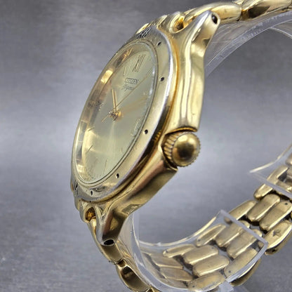 Citizen Elegance Watch Men 33mm Champagne Dial Gold Tone Date 5510-F51464 PARTS3