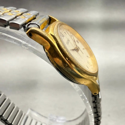 Seiko Watch Women 22mm Cream Dial Gold Tone Round V701-A110 New Battery Vintage3