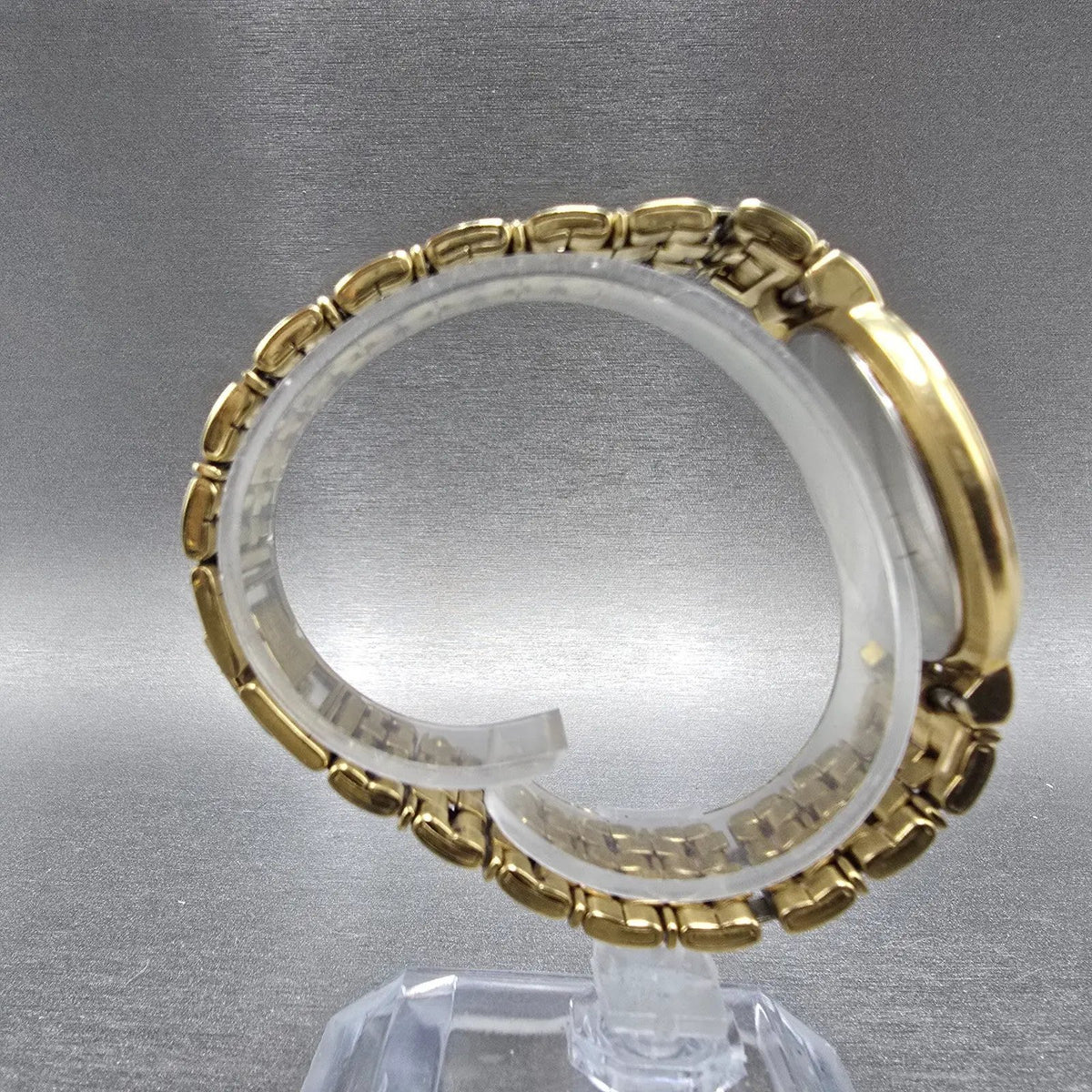 Seiko Watch Men 35mm Black Dial Gold Tone Round Bracelet VTG 7N00-7A70 PARTS9