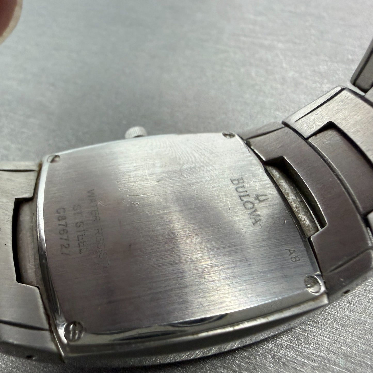Bulova Tank Watch Men 30mm Black Dial Silver Tone Date 96G46 New Battery9