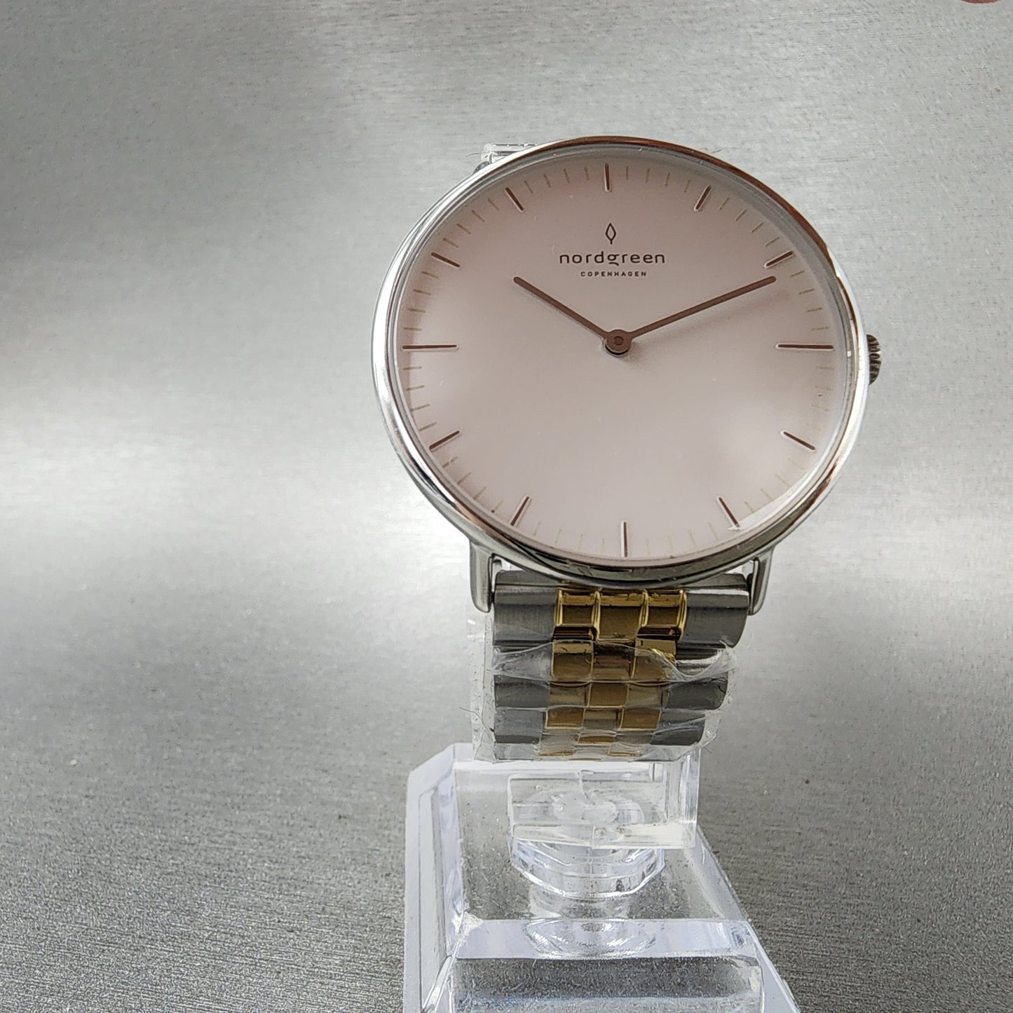 Nordgreen Native Watch Women 36mm White Dial Two Tone Round New Battery5