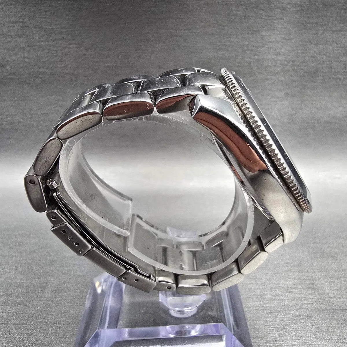 Fossil Cecile Watch Women 40mm Purple Dial Silver Tone Daydate AM4555 New Batt8