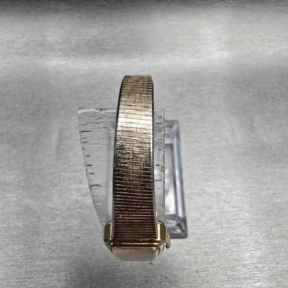 Seiko Watch Women 13mm Gold Dial Gold Tone Rectangle 1320-5779 New Battery JP4