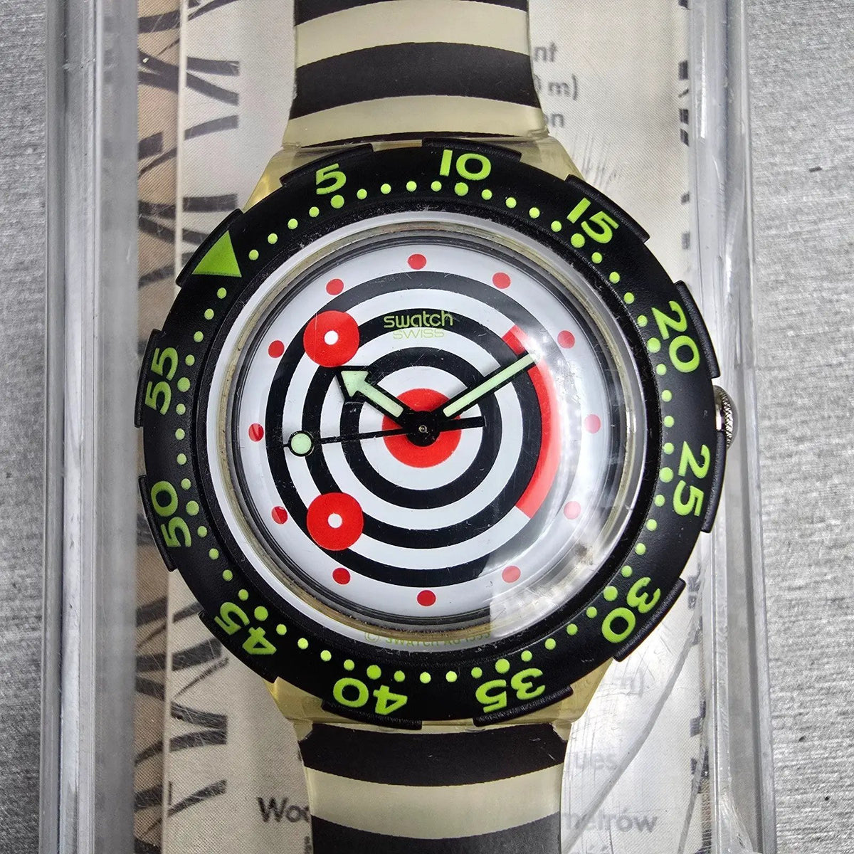 Swatch Scuba 200 Smile Watch Men 38mm White Dial Clear Case SKD127 New Battery2
