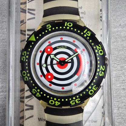 Swatch Scuba 200 Smile Watch Men 38mm White Dial Clear Case SKD127 New Battery2