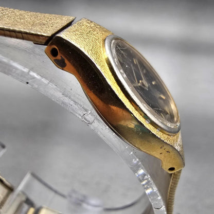Seiko Watch Women 17mm Black Dial Gold Tone Oval 2Y00-5E29 New Battery Vintage3