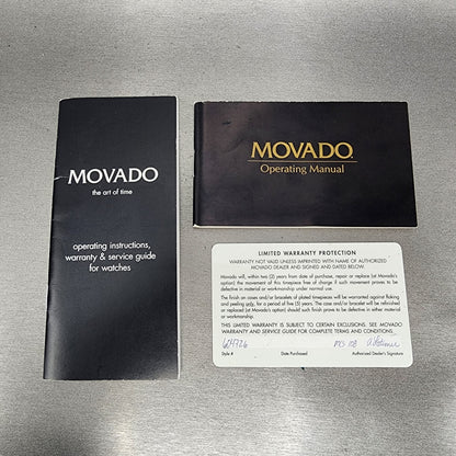 Movado Sports Edition Watch Women 27mm Black Dial Gold Tone Round 88.G4.185115