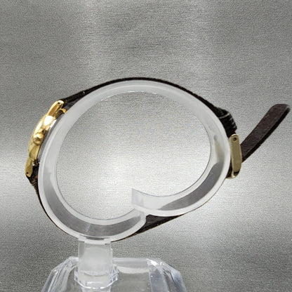 VTG Seiko Watch Women 20mm White Dial Gold Tone Round 2Y00-0A10 New Battery