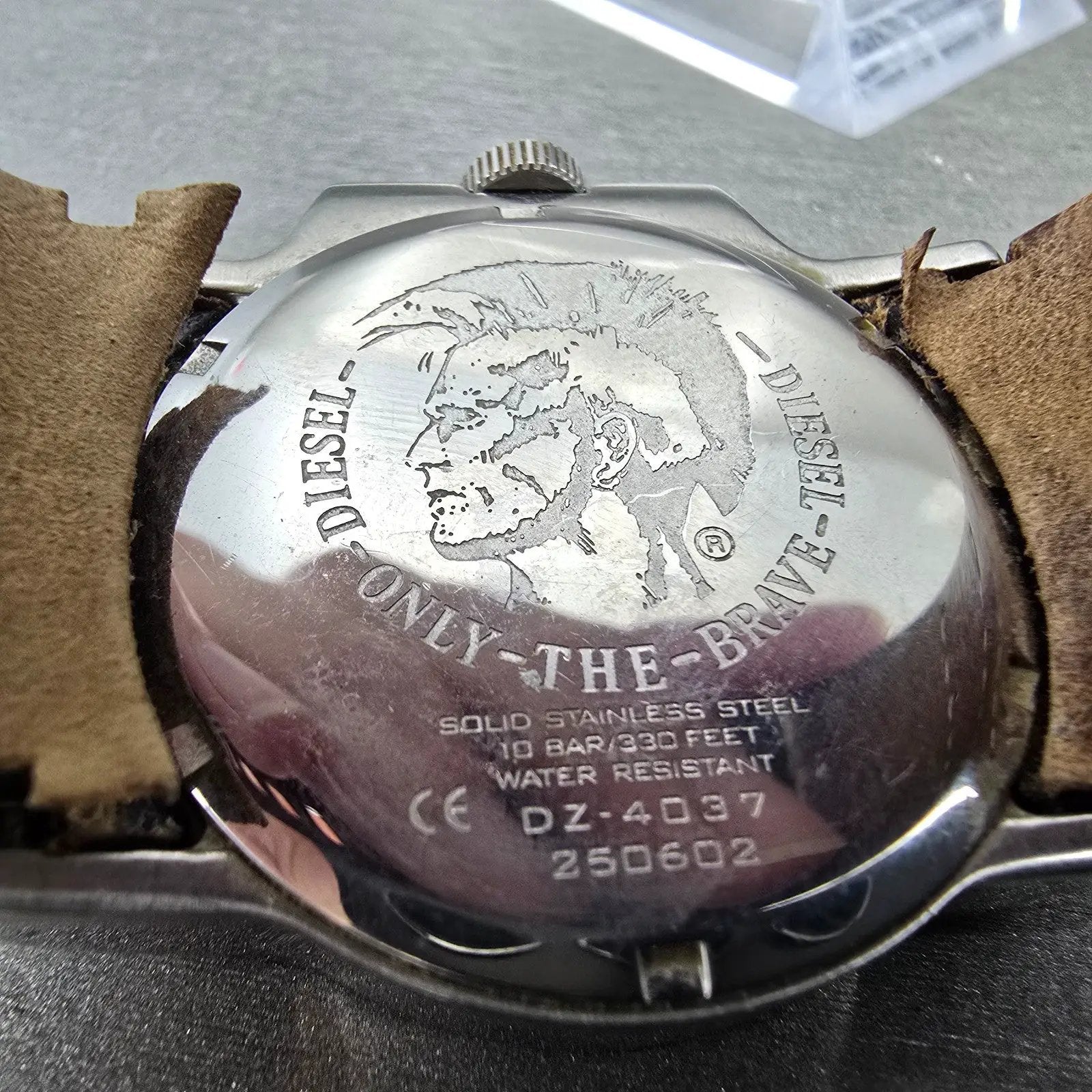 Diesel Watch Men 42mm White Dial Silver Tone Daydate READ!!! DZ-4037 New Battery9
