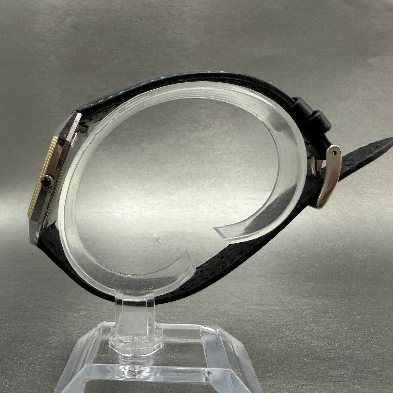 Seiko Dolce Tank Watch Men 28mm Champagne Dial Two Tone 6030-5390 New Battery7